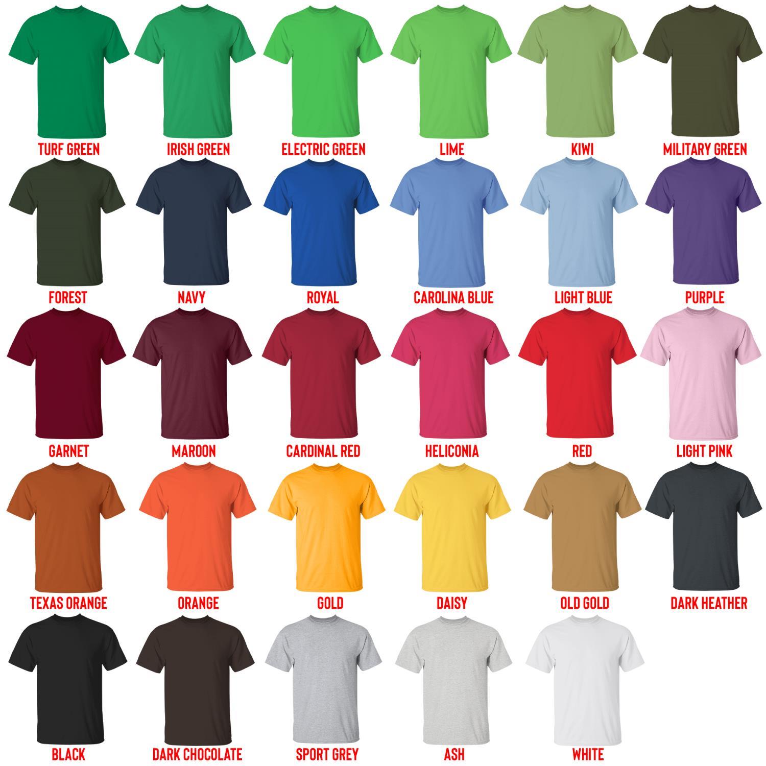 t shirt color chart - Chrono Trigger Store